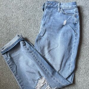 Light Blue Distressed Women's Jeans